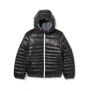 Doudoune droite matelassée capuche doublure sherpa