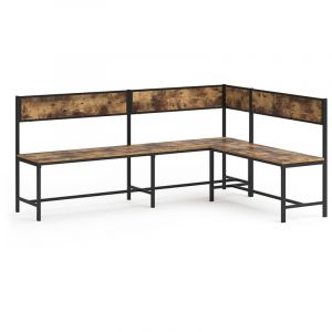 Banquette d'angle salle à manger Fyrk, Chêne rustique/Noir, 195 x 142 cm, Vicco