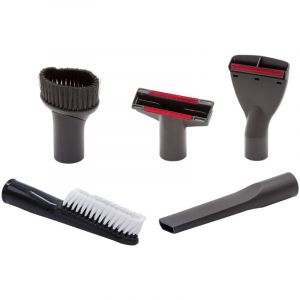 Vhbw Lot de buses avec 5 pièces compatible avec Kärcher WD 5 Premium, WD5 Renovation Kit, WD 5 P Premium aspirateur - 35 mm gris / rouge / blanc