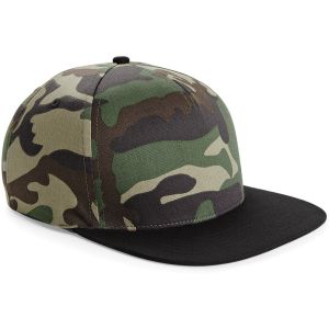 Beechfield - Casquette de baseball camouflage rétro - Homme (Taille unique) (Camouflage jungle/Noir) - UTRW2610