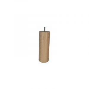 Cîme Pied Lit / Sommier Cylindrique 68x200mm - Hêtre Vernis Blanc - Centrale Brico