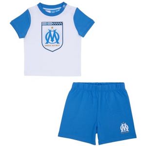Image de Ensemble t-shirt short bébé garçon - OM - Coton - Manches courtes - Bleu