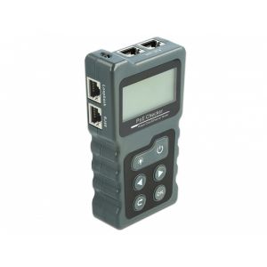 Delock Testeur de c&acirc;ble LCD RJ45 / PoE/DC