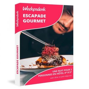 Weekendesk - Coffret cadeau - Escapade gourmet - 1 nuit pour 2 personnes en h&ocirc;tel 4* &agrave; 5* avec petit-d&eacute;jeuner et d&icirc;ner.