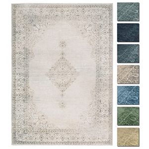 Vintage Tapis Couloir Sable 120 X 160 cm, Tapis Berere Poils Courts Lavable, Tapis Ethnique