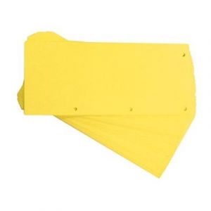 Oxford Intercalaires Duo, en carton, 240 x 105 mm, jaune - Lot de 7