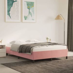 VidaXL Cadre de lit Rose 140x190 cm Velours347323