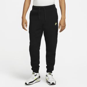 Nike Bas de Survêtement NSW Tech Fleece - Noir/Jaune Fluo, pointure Medium - Noir - Taille Medium