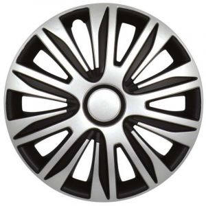 Carpoint Enjoliveurs Nardo 15 pouces ABS argent / noir ensemble de 4