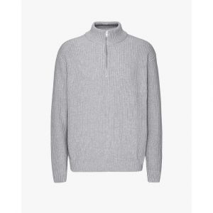 Pull mérino 1/4 de zip Colorful Standard Heather Grey