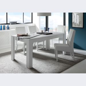 home24 Table 8-10 personnes Monno blanc mat laqué - SUBLEEM