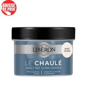 Image de Liberon Peinture meuble et boiserie Effet chaulé blanc poudré Chaulé mat 250 ml