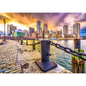 Port de Boston au Crépuscule, États-Unis