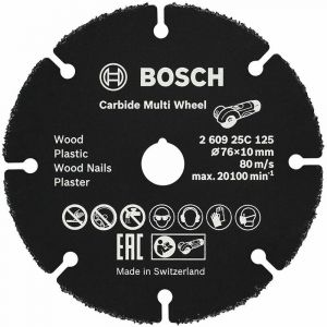 Image de Bosch Disque à tronçonner Carbide Multi Wheel 76 mm - 260925C125