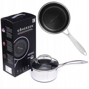 KOHERSEN Casserole Black Cube avec Couvercle 16 cm