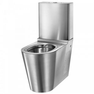 Delabie WC Monobloc S21 avec chasse d'eau Edst. 1.4301 satin&eacute;