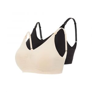 Image de Mama Licious Mamalicious Soutien-gorge d'allaitement MLILJA pack de 2 beige/noir - Taille S/M