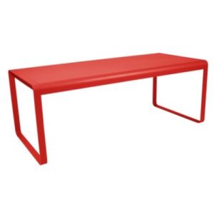 Image de Fermob Table rectangulaire Bellevie / L 196 cm - 8 à 10 personnes coquelicot en métal