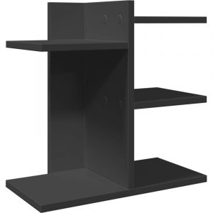 VidaXL Organisateur De Bureau Noir 42x21,5x42 Cm Bois D'ing&eacute;nierie