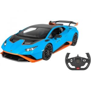 Jamara Lamborghini Hurac&aacute;n STO 1:14 2,4 GHz &ndash; sous Licence Officielle, env. 1 Heure de Temps de Conduite, env. 11 km/h, d&eacute;tails Parfaitement recr&eacute;&eacute;s, int&eacute;rieur d&eacute;taill&eacute;, lumi&egrave;re LED, 402100, Bleu