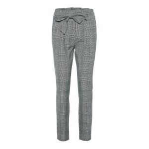 Image de Vero Moda Pantalon motif pied-de-poule avec taille haute ceintur&eacute;e - Monochrome-Gris