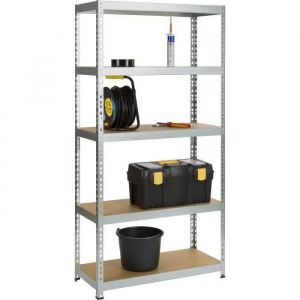 &Eacute;tag&egrave;re avy Duty &agrave; 5 tablettes en panneau de fibres Poids max 900 kg