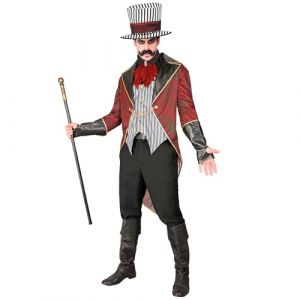 Ruedelafete W WIDMANN MILANO Party Fashion Costume de mauvais directeur de cirque, dompteur, showman, déguisement d'Halloween
