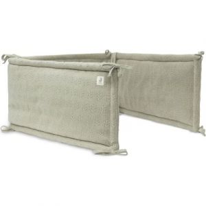 Image de Jollein Tour de lit Grain Knit Olive Green (pour lit 60 x 120 ou 70 x 140 cm)