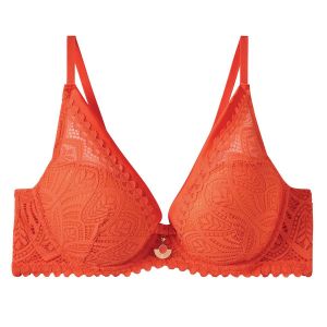 Soutien-gorge ampliforme coque moul&eacute;e orange Sarong