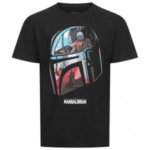 STAR WARS Mandalorian Helmet Hommes T-shirt POMTS180BLK