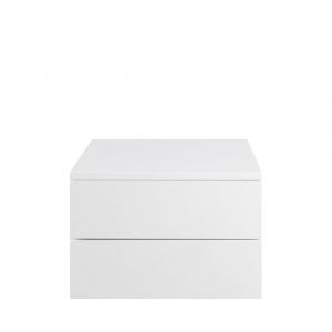 DRAWER Table de chevet murale 2 tiroirs - Blanc - Puerto