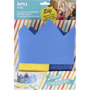 APLI Sachet 1 Couronne en Mousse Bleue