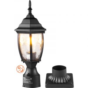 Lampadaire Ext&eacute;rieur-VEVOR-Luminaires &Eacute;tanches 400 mm-avec Base de Montage Sur Pilier 9 cm-pour Jardin All&eacute;e Terrasse