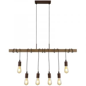 Searchlight Suspension design - suspension, poutres en bois, H 150 cm