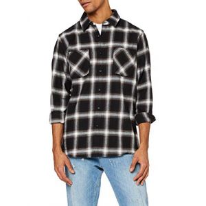 Urban classics Hemd Checked Flanell Shirt 6 Chemise Casual, Multicolore (Black/White 00826), X-Large Homme