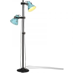 Vidaxl Lampadaire 25 W Bleu D&eacute;lav&eacute; 25x25x90/160 Cm E27 - Neuf