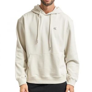 Calvin Klein Sweat &agrave; Capuche &Eacute;cru Homme Jeans 350 Terry Monog