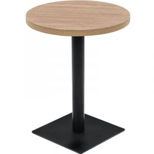 Table haute mange debout bar bistrot MDF et acier rond 60 x 75 cm c ne 0902109