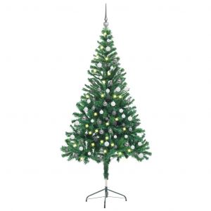 VidaXL Arbre de Noël artificiel avec LED et boules 150 cm 380 branches