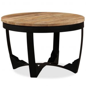 VidaXL Table d'appoint Bois de manguier brut 60 x 40 cm