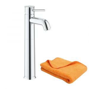 Grohe Mitigeur vasque Quickfix Start Classic taille XL chromé + microfibre