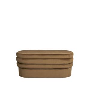 Dutchbone Banc en velours L93cm marron