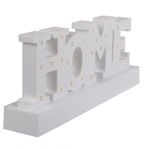 Out Of The Blue Led en plastique "HOME" - Blanc - L 31 cm x l 6.6 cm x H 13.4 cm