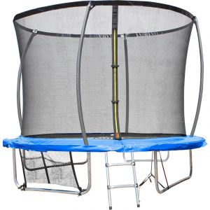 Soulet Trampoline Ø 310 cm - 10FT- Bleu - Avec Filet, Echelle, Couverture de Protection et range chaussure