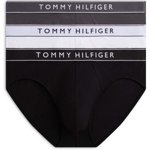 Tommy Hilfiger Culottes Lot de 3 Homme avec Ceinture à Motif Logo, Multicolore (Blk/DRK Ash/WHT), S