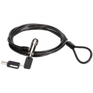 Conceptronic Serrure &agrave; cl&eacute; noire pour ordinateur portable Nano Lock Slot 1,8 m