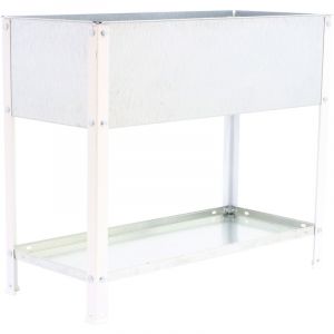 Simon Rack Jardinière métallique 2 niveaux - 850 x 900 x 600 mm - KIT SIMONGARDEN URBAN TOP - BCO - Galvanisé-140l Blanc