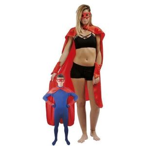 Déguisement Super Héros Rouge - Marque - Modèle - Cape, Loup, Manchettes