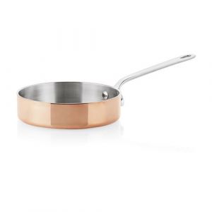 WAS 2013 120 Serie 201 Poêle en Acier chromé/extérieur en cuivre avec revêtement en cuivre 12 cm de diamètre, 3 cm de Hauteur.