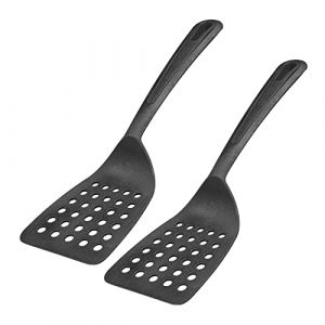 Westmark Spatule, 2 pièces, large surface d'appui et bord spécialement aplati, Plastique, Gentle, Noir, 283722E3, Lot de 2